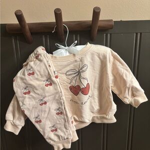 Rylee + Cru Cream and Red Kids Matching Set